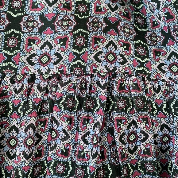 Laura Ashley Long Silk Skirt Size 10 Lined Pleated Ruffled Side Zipper Boho NWT - Picture 10 of 13